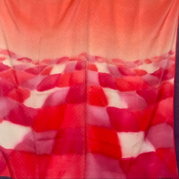 VALENTINO Silk Scarf Geometric VINTAGE - Picture 11 of 14